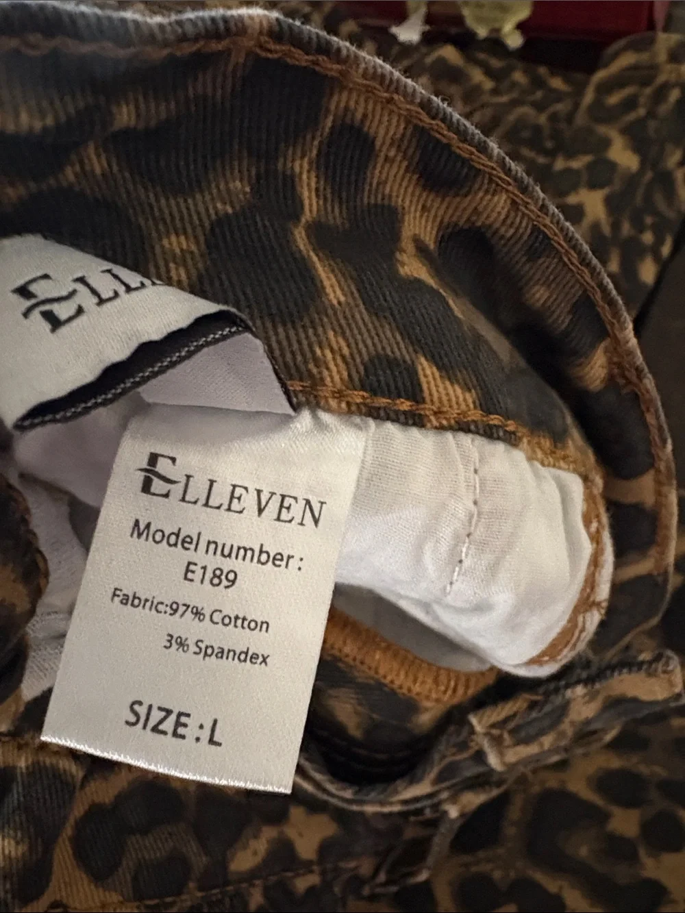 Leopard Print Cargo Shorts - Women's Animal Print Summer Shorts. Elastic waist